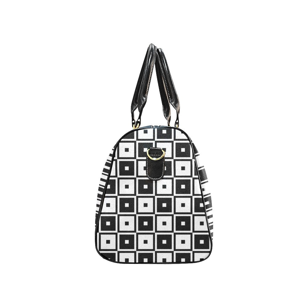 Black & White Squares - Overnight Travel Bag