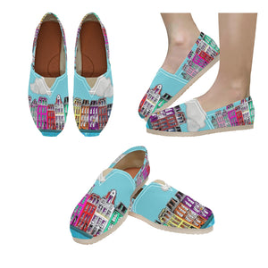 Canal Houses - Casual Canvas Slip-on Shoes