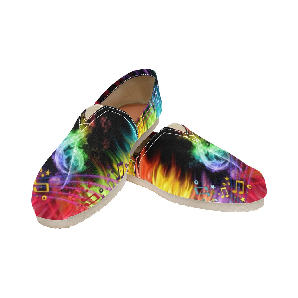 Musical Flames - Casual Canvas Slip-on Shoes