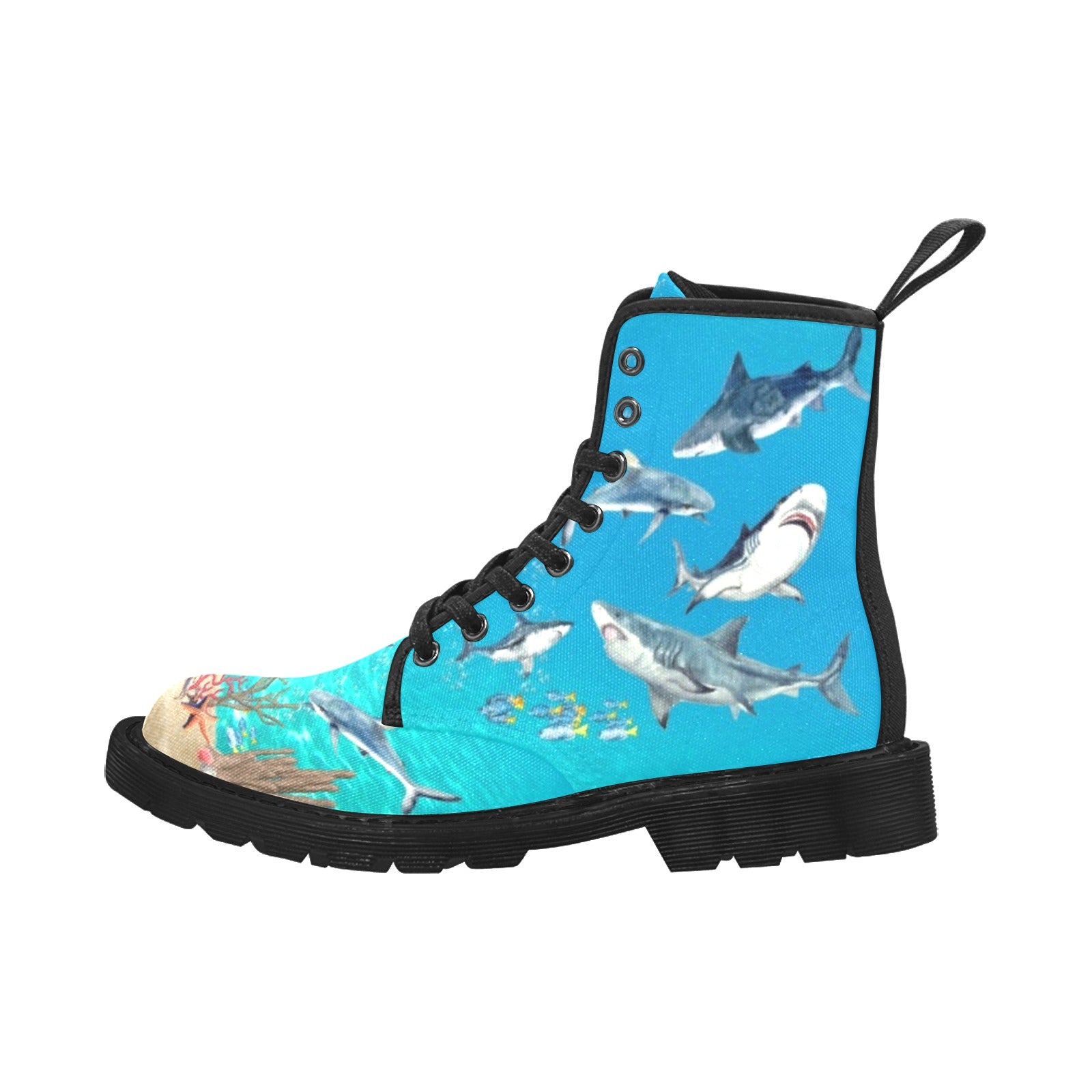 Shark - Canvas Boots - Little Goody New Shoes Australia