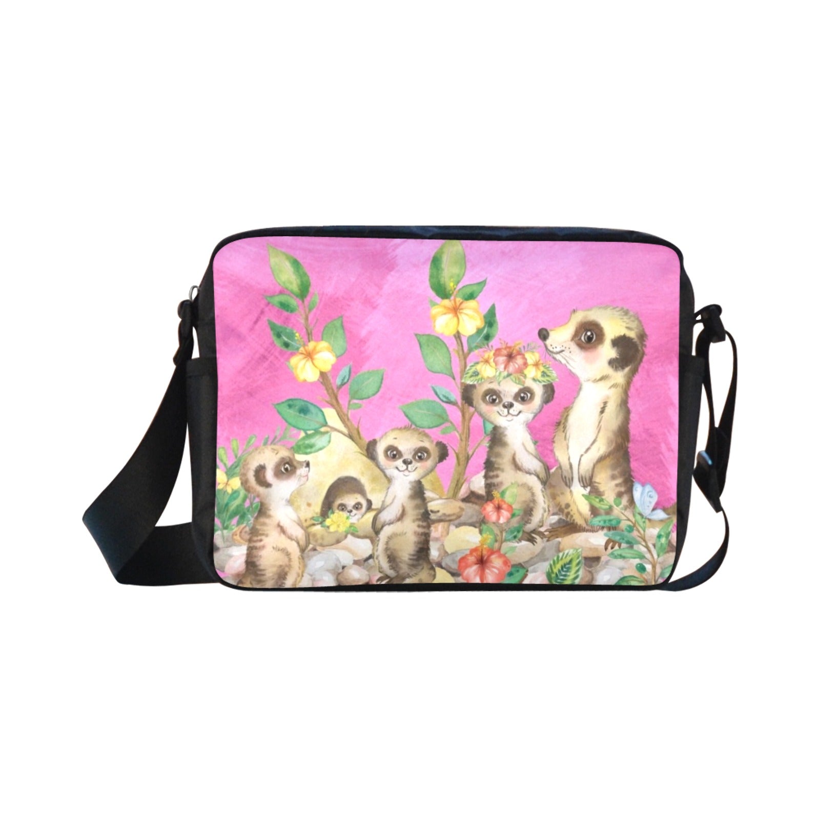 Meerkats - One-Sided Crossbody Nylon Bag - Little Goody New Shoes Australia