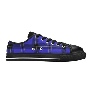 Tartan Blue - Low Top Shoes