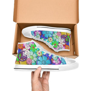 Flower Power - High Tops - Little Goody New Shoes Australia
