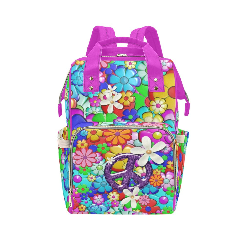 Flower Power - Multi-Function Backpack Nappy Bag