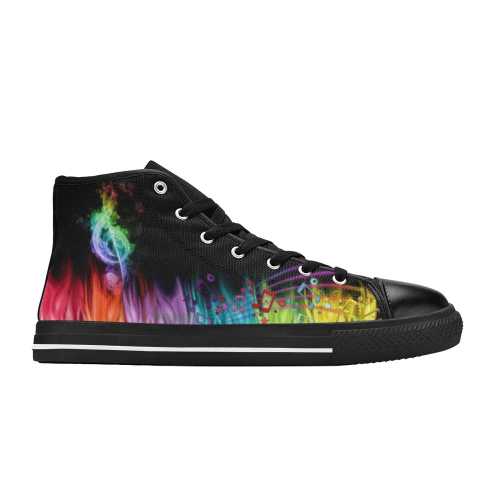 Musical Flames - High Top Shoes