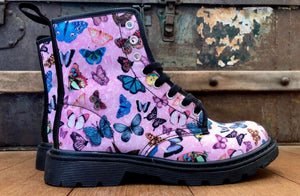 Butterfly Pink - Canvas Boots