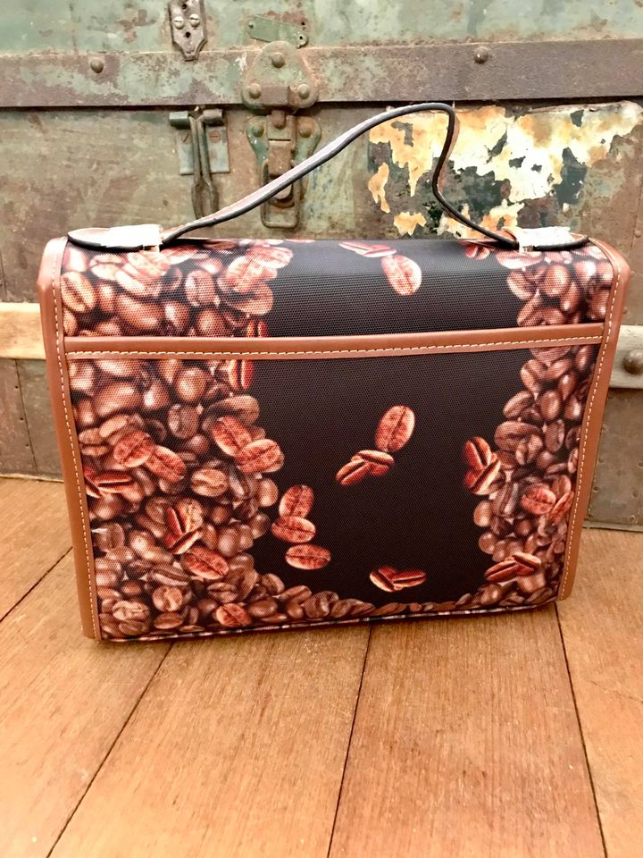 Coffee Beans - Waterproof Canvas Handbag - Little Goody New Shoes Australia