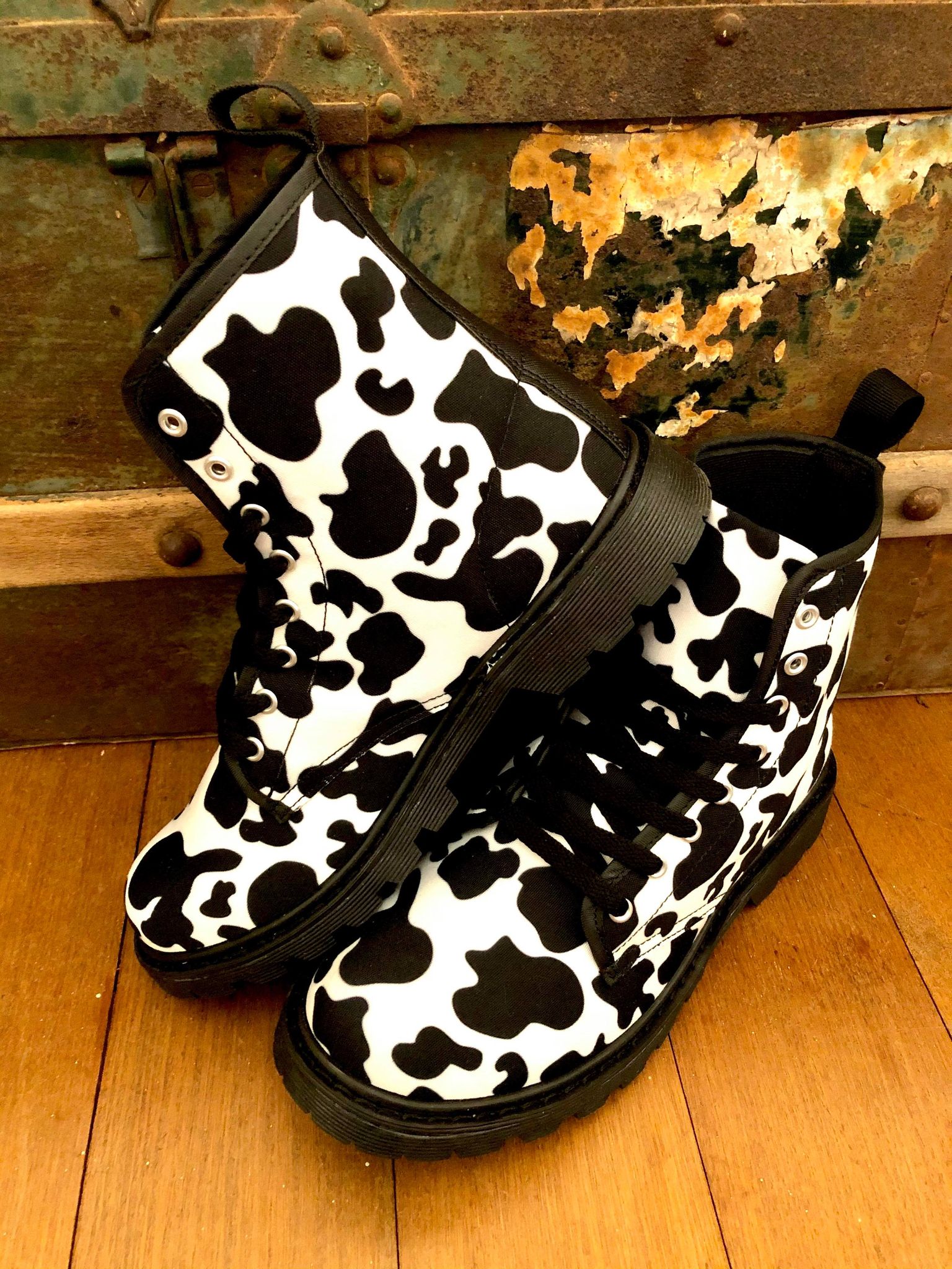 Cow - Canvas Boots