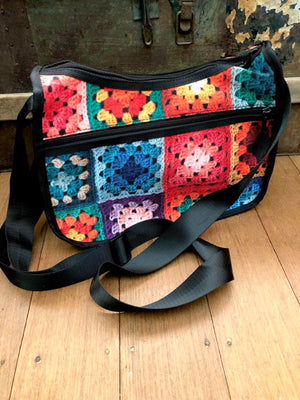 Crochet Granny Squares - Crossbody Handbag