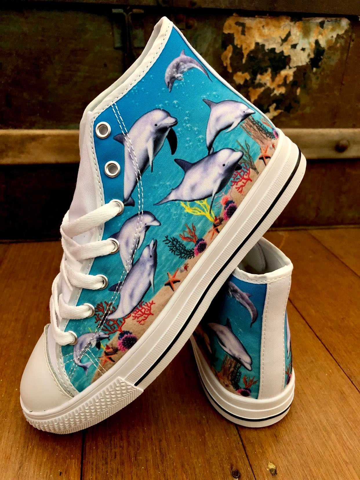 Dolphins - High Top Shoes