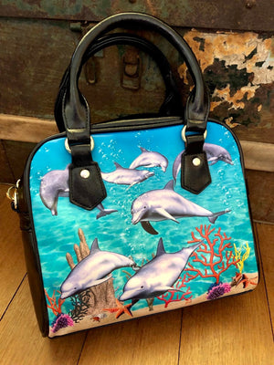 Dolphins - Shoulder Handbag