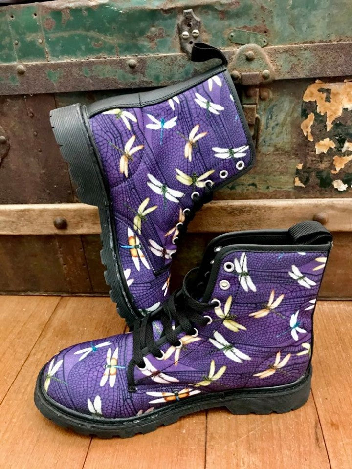 Dragonfly - Canvas Boots - Little Goody New Shoes Australia