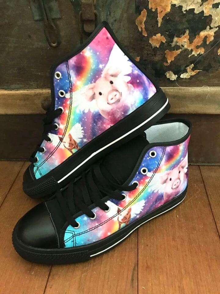 Flying Pigs - High Top Shoes - Little Goody New Shoes Australia