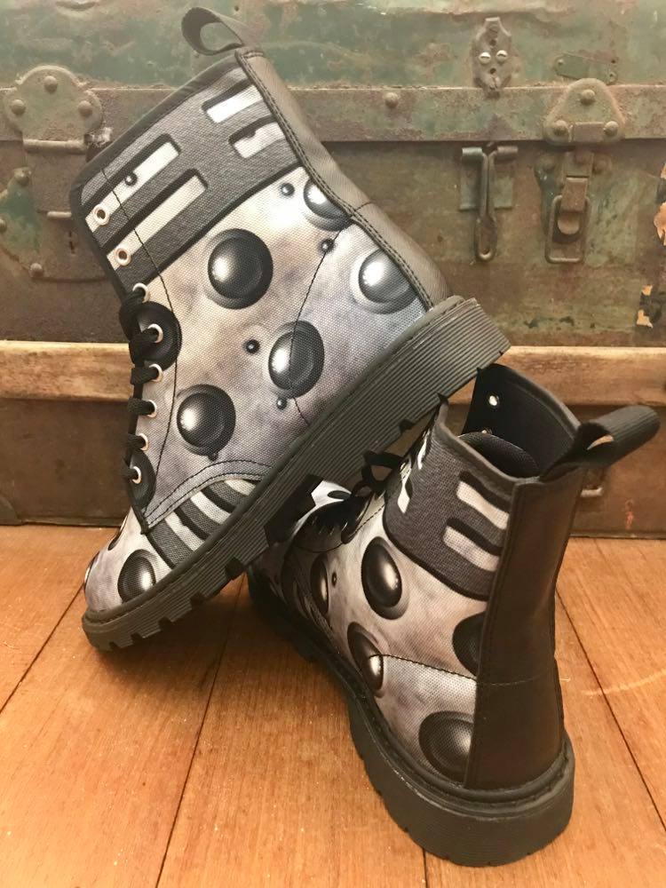 Grey Steel - Canvas Boots - Little Goody New Shoes Australia