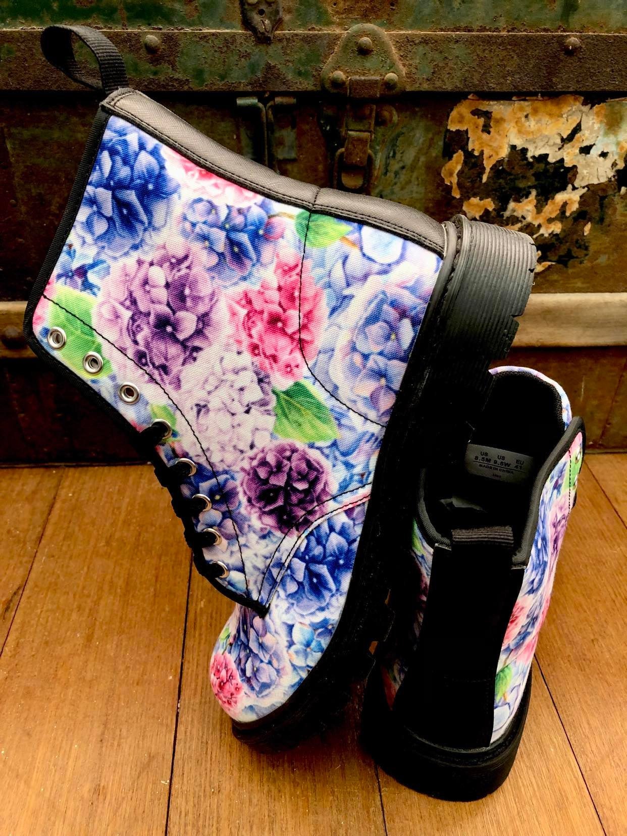 Hydrangeas - Canvas Boots