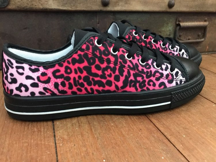 Leopard Pink - Low Top Shoes - Little Goody New Shoes Australia