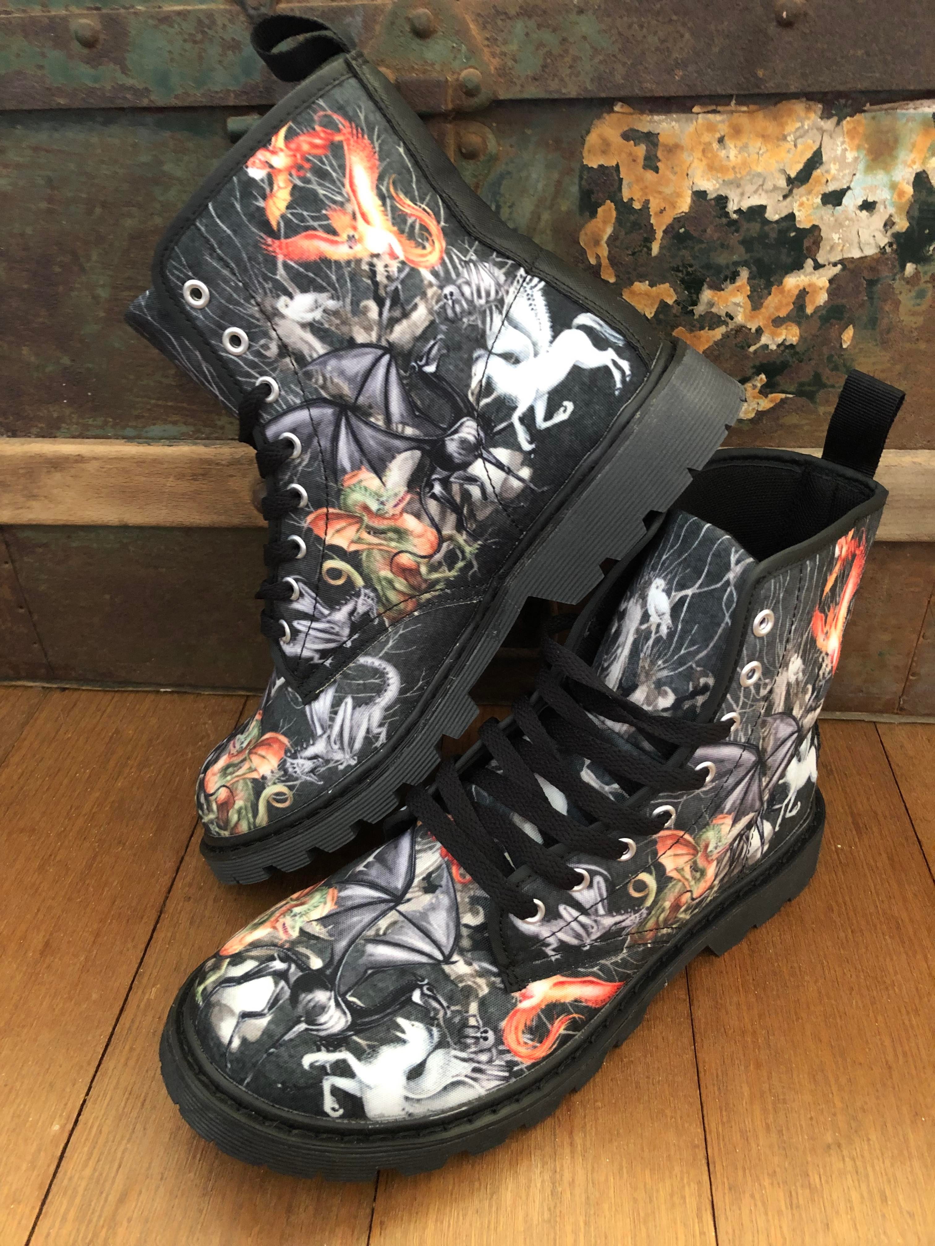 Magical Creatures - Canvas Boots