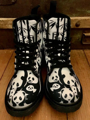 Panda - Canvas Boots - Little Goody New Shoes Australia