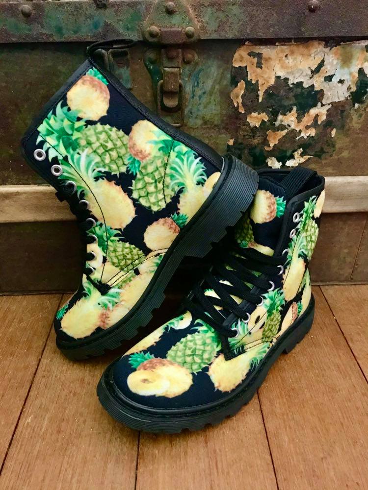 Pineapple - Canvas Boots - Little Goody New Shoes Australia