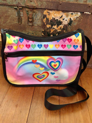 Rainbow Hearts - Crossbody Handbag