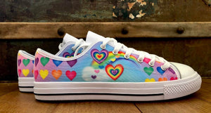 Rainbow Hearts - Low Top Shoes