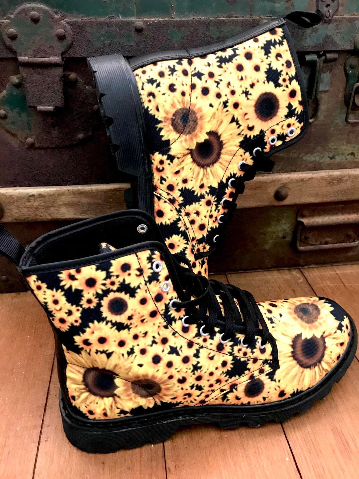 Sunflowers - Canvas Boots