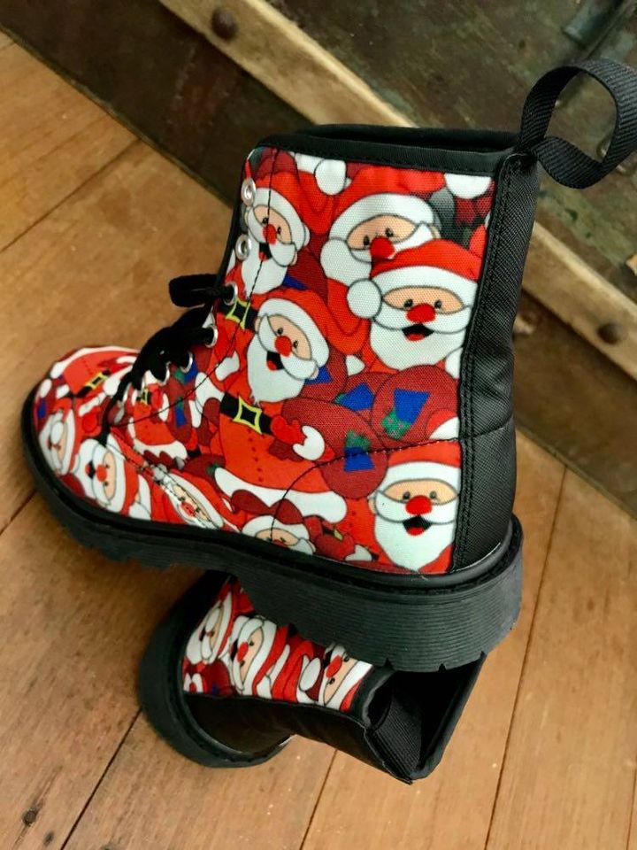 Santa - Canvas Boots - Little Goody New Shoes Australia