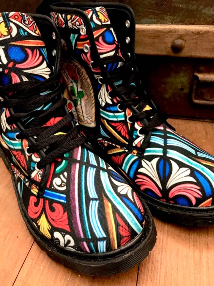 Stained Glass - Canvas Boots - Little Goody New Shoes Australia