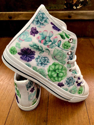 Succulents - High Top Shoes