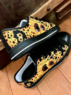 Sunflowers - Low Top Shoes - Little Goody New Shoes Australia