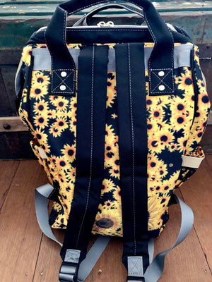 Sunflowers - Multi-Function Backpack Nappy Bag