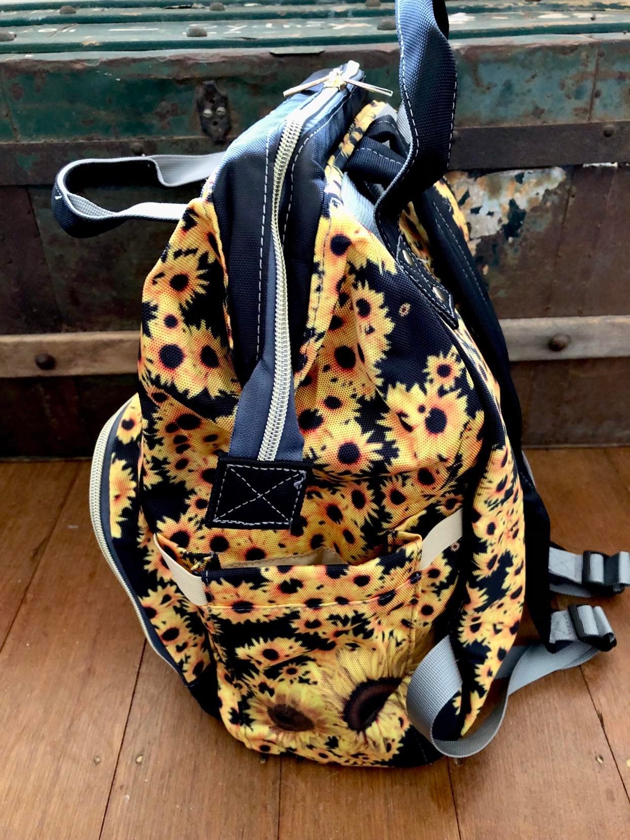 Sunflowers - Multi-Function Backpack Nappy Bag