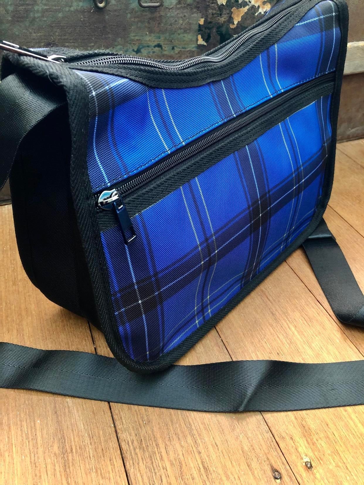 Tartan Blue - Crossbody Handbag