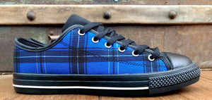 Tartan Blue - Low Top Shoes