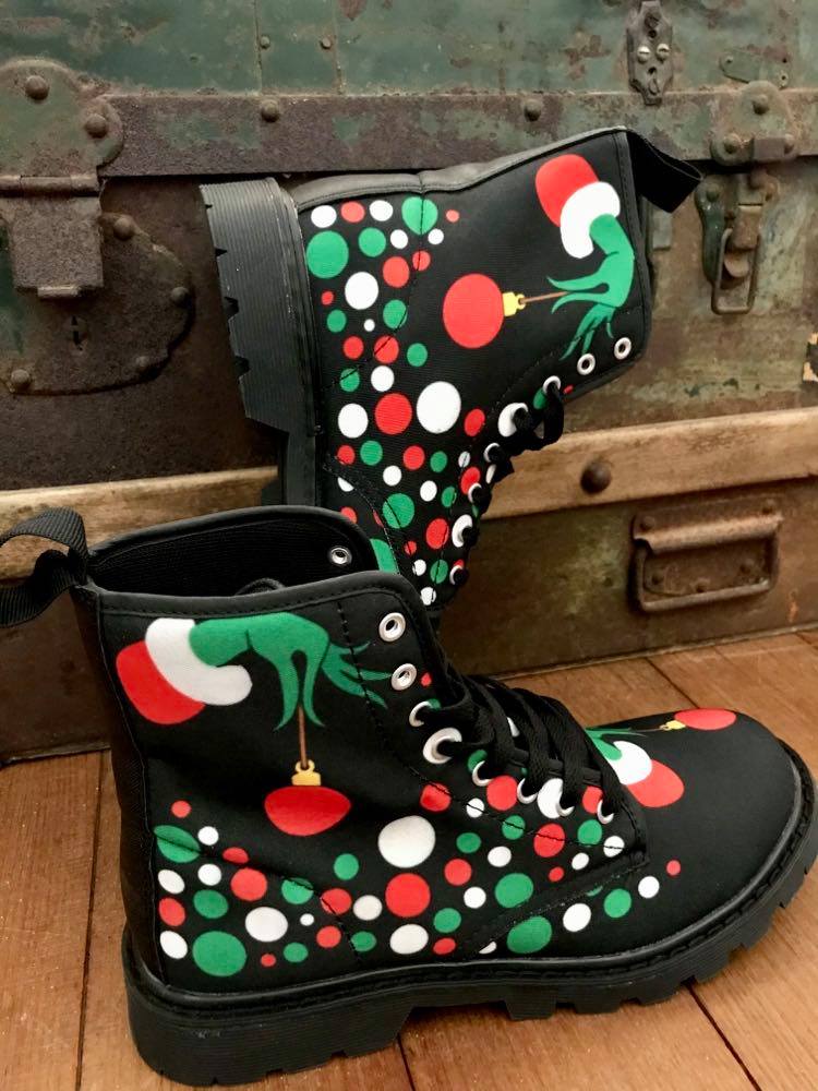 Xmas Blah - Canvas Boots - Little Goody New Shoes Australia