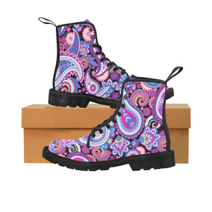 Purple Paisley - Canvas Boots