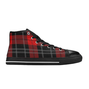 Tartan Red - High Top Shoes - Little Goody New Shoes Australia