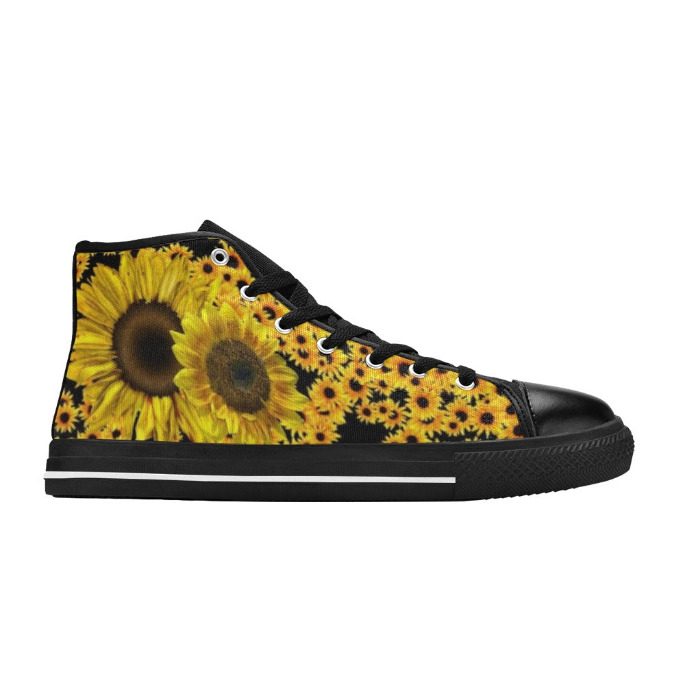 Sunflowers - High Top Shoes - Little Goody New Shoes Australia