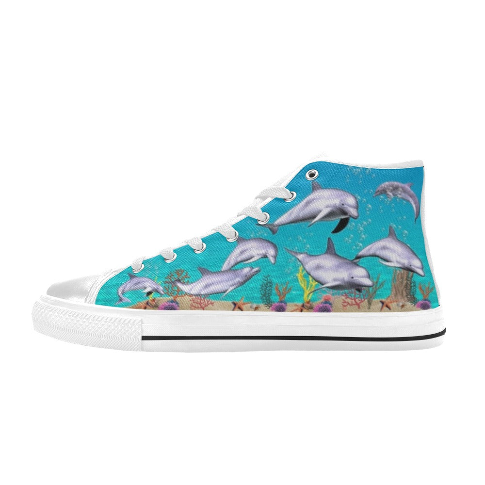 Dolphins - High Top Shoes - Little Goody New Shoes Australia