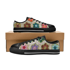 African Flowers Crochet - Low Top Shoes