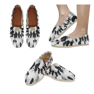 Border Collie - Casual Canvas Slip-on Shoes