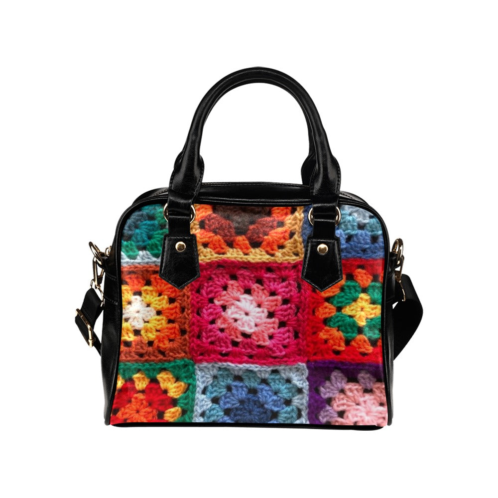 Crochet Granny Squares - Shoulder Handbag - Little Goody New Shoes Australia