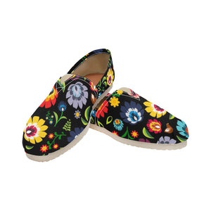 Polish Folk Flowers - Casual Canvas Slip-on Shoes