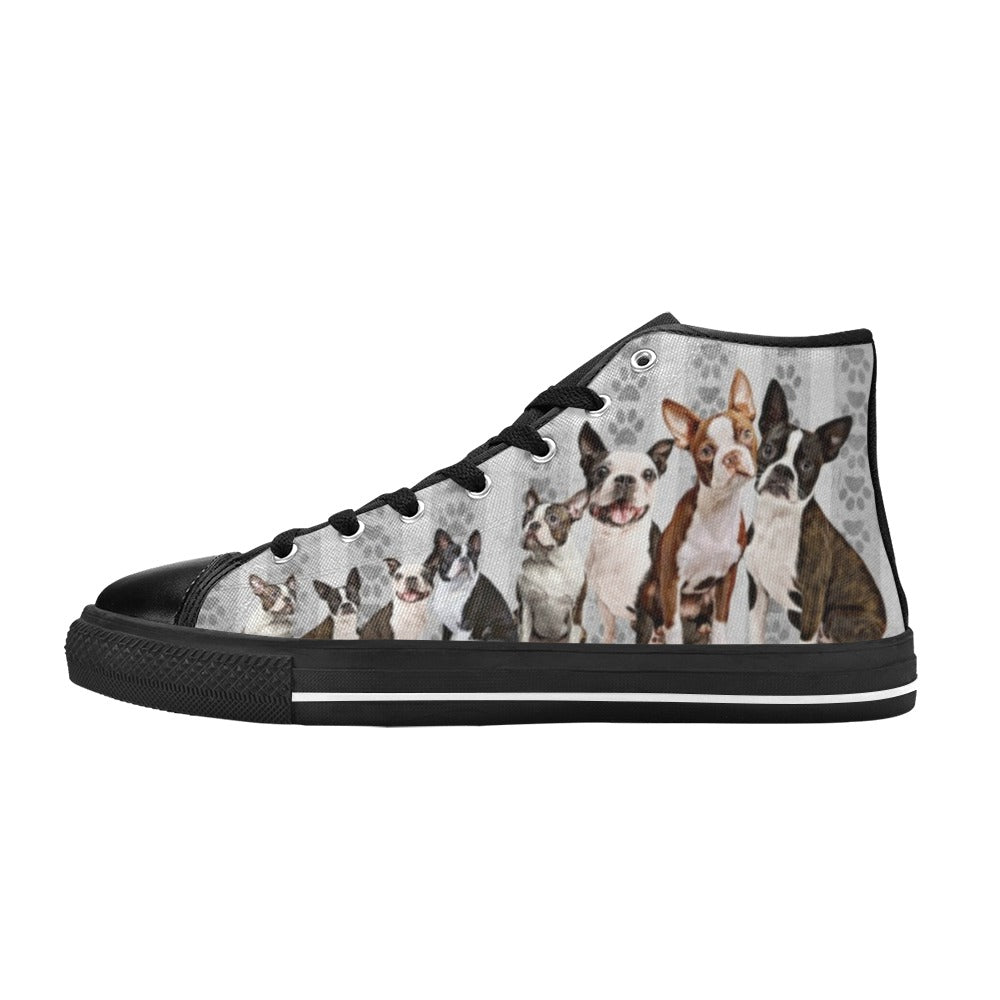 Boston Terrier - High Top Shoes