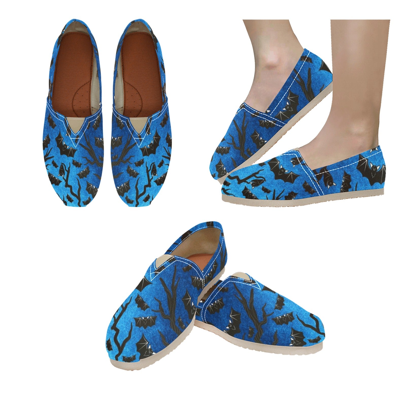 Bats - Casual Canvas Slip-on Shoes