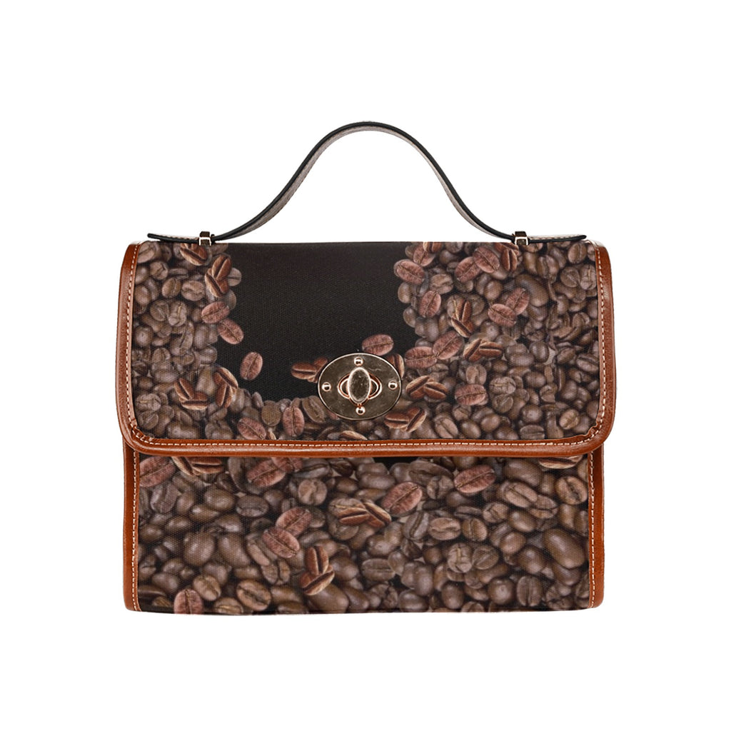 Coffee Beans - Waterproof Canvas Handbag