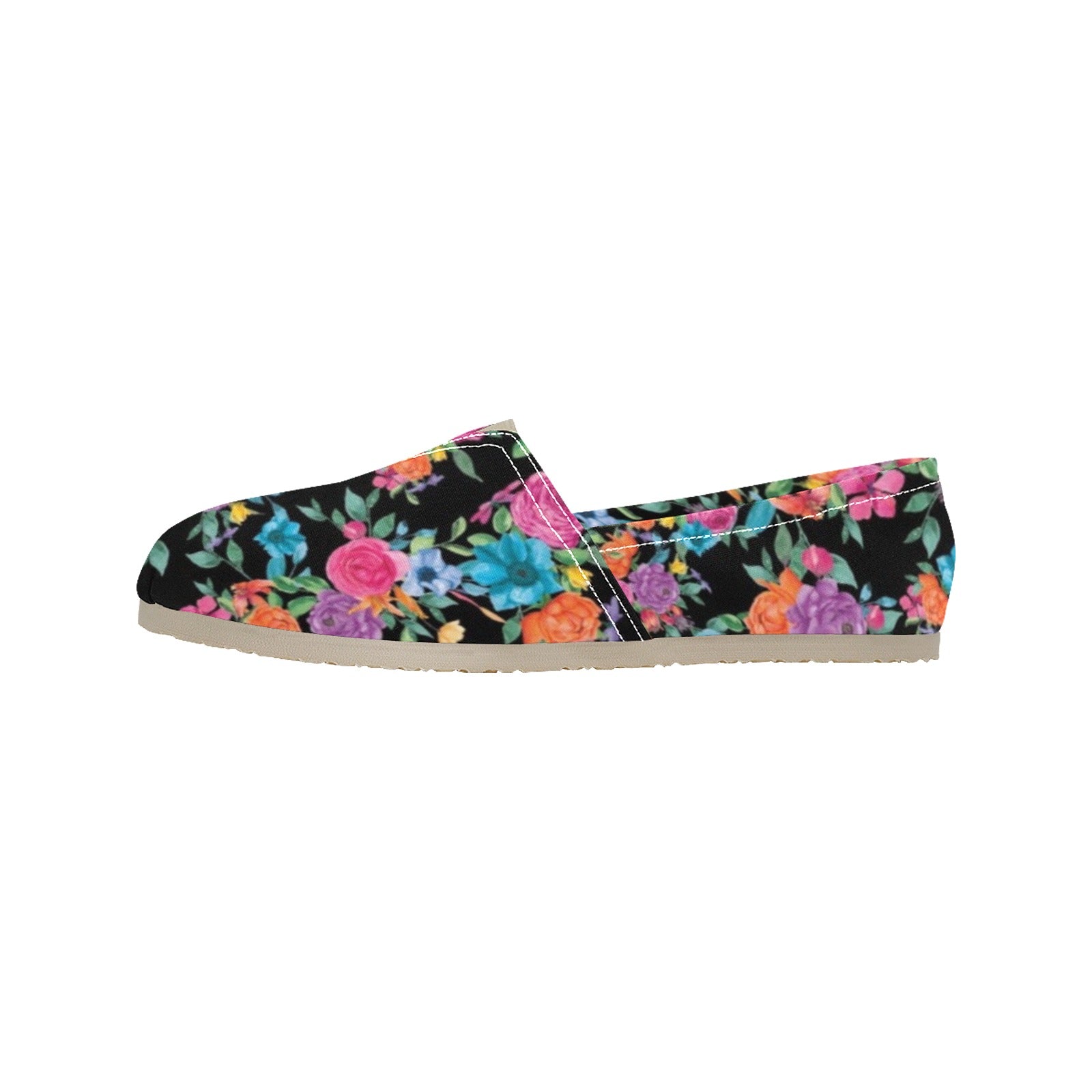 Bright Floral - Casual Canvas Slip-on Shoes