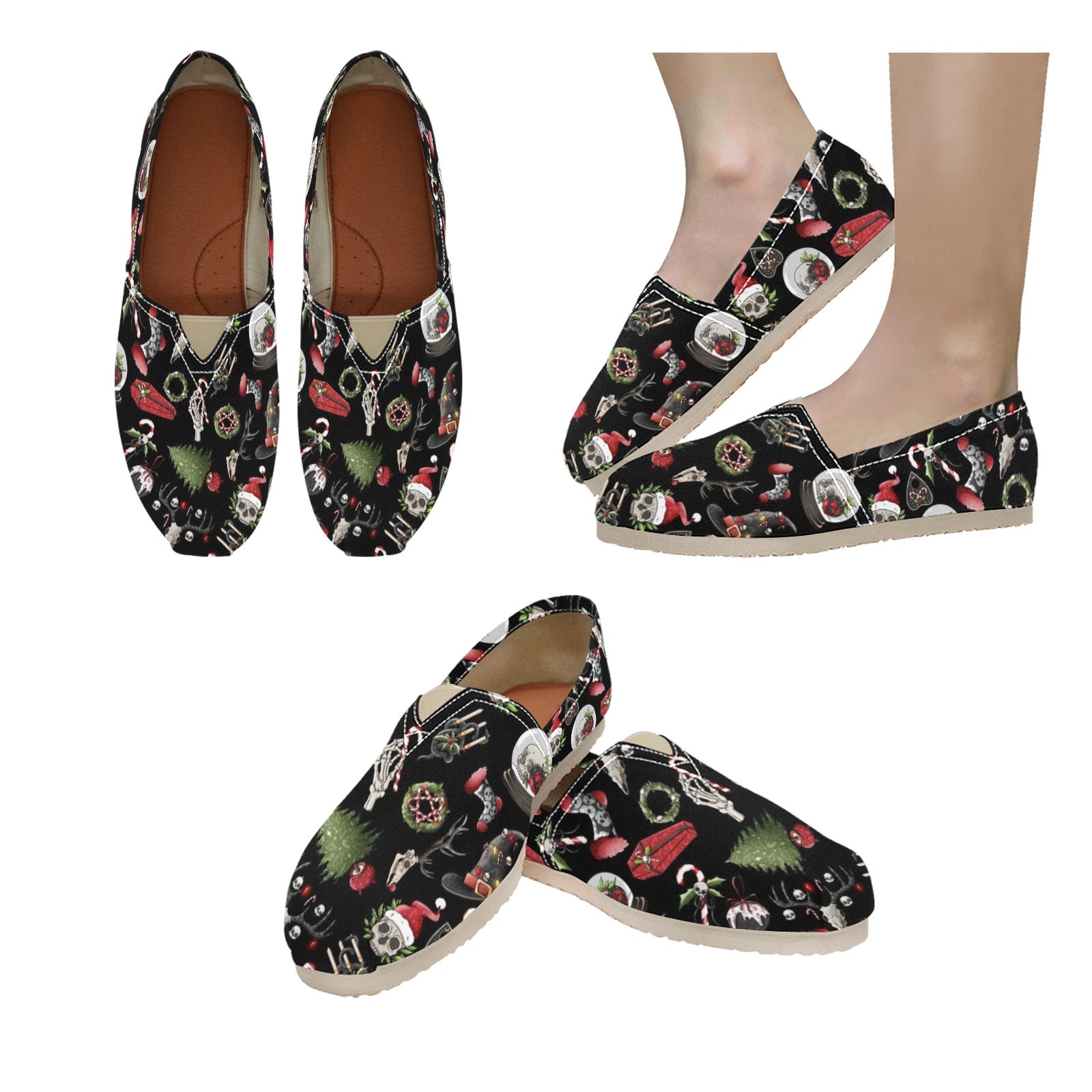 Gothic Xmas - Casual Canvas Slip-on Shoes