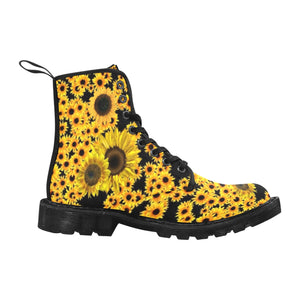 Sunflowers - Canvas Boots - Little Goody New Shoes Australia