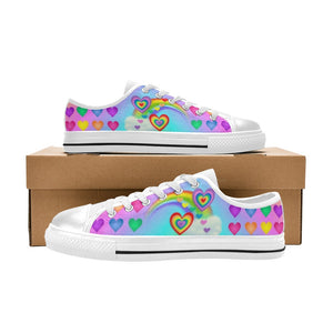 Rainbow Hearts - Low Top Shoes